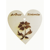 Coeur en bois gravé
